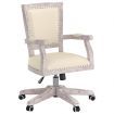 Swivel Office Chair Beige linen