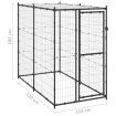 Outdoor Dog Kennel Steel with Roof 110x220x180 cm