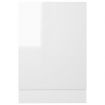 Dishwasher Panel High Gloss White 45x3x67 cm Engineered Wood