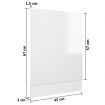 Dishwasher Panel High Gloss White 45x3x67 cm Engineered Wood