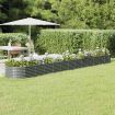 Garden Raised Bed Powder-Coated Steel 512x80x36 cm Grey