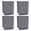 Planters 4 pcs Dark Grey 30x30x37 cm Polypropylene