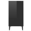 Sideboard High Gloss Black 57x35x70 cm Engineered Wood