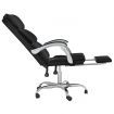 Reclining Office Chair Black Faux Leather