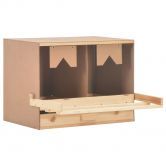 Chicken Laying Nest 2 Compartments 63x40x45 cm Solid Pine Wood