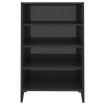 Sideboard High Gloss Grey 57x35x90 cm Engineered Wood