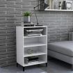 Sideboard High Gloss White 57x35x90 cm Engineered Wood
