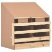 Chicken Laying Nest 2 Compartments 63x40x65 cm Solid Pine Wood