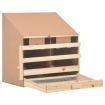 Chicken Laying Nest 2 Compartments 63x40x65 cm Solid Pine Wood