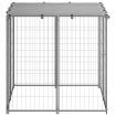 Dog Kennel Silver 110x110x110 cm Steel