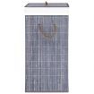 Bamboo Laundry Basket with 2 Sections Grey 72 L