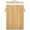 Bamboo Laundry Basket with 2 Sections 72 L