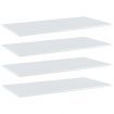 Bookshelf Boards 4 pcs High Gloss White 80x30x1.5 cm Engineered Wood