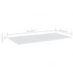 Bookshelf Boards 4 pcs High Gloss White 80x30x1.5 cm Engineered Wood