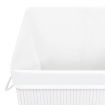 Bamboo Laundry Basket with Single Section White