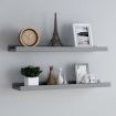 Picture Frame Ledge Shelves 2 pcs Grey 80x9x3 cm MDF