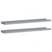 Picture Frame Ledge Shelves 2 pcs Grey 80x9x3 cm MDF