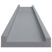 Picture Frame Ledge Shelves 2 pcs Grey 80x9x3 cm MDF