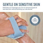 Silicone Body Scrubber, Exfoliating Body Scrubber for Sensitive Skin, Blue