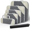 Compression Packing Cube for Suitcase, 6 Pcs Travel Luggage Organizer (Cream-Coloured)