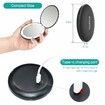 Rechargeable Compact Mirror,1x/10x Magnification Compact Mirror with Light For Girls,Black