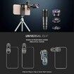 6 in 1 Phone Lens Kit - 22X Telephoto Lens,205° Fisheye Lens,120° Wide Angle Lens Compatible with Smartphone