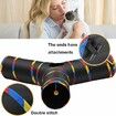 3-Way Cat Tunnels for Indoor Cats, Collapsible Tube Cat Tunnel Toy, Bell Ball for Playing Pet Puppy Kitten Rabbit (Black)