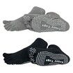2 Pairs Yoga Socks for Women with Grips, Pilates Socks, Barre Socks ,Women's Non-Slip Grip Toe Socks-Black & Grey