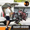 2 Ebike Rack Mountain Bicycle Carrier Stand Rear Electric Car Mount Storage Platform Holder 2 Inch Foldable Tilt with Lock