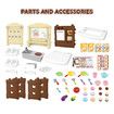 Pretend Kitchen Play Role Cooking Toys Set Children Cookery Cookware Playset Plastic Accessories Kids Toddler Gift Brown
