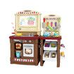 Pretend Kitchen Play Role Cooking Toys Set Children Cookery Cookware Playset Plastic Accessories Kids Toddler Gift Brown
