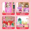 Doll House Barbie Dream Play Furniture Playhouses Toys Dollhouse Princess Castle Light With  Elevator 6 Rooms 2 Stories 73cm