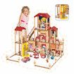 Doll House Barbie Dream Play Furniture Playhouses Toys Dollhouse Princess Castle Light with Elevator 8 Rooms 3 Stories 79cm