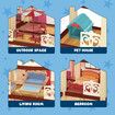 Doll House Dream Play Furniture Playhouses Toys Dollhouse Princess Castle Light 22 Rooms 4 Stories 67cm