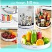 Plastic turnable Fridge Kitchen Organizer  Non-Slip Spinning Cabinet Turntable