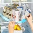 360 Turntable Organizer for Refrigerator, Clear Rectangular Fridge Organizer Storage for Cabinet, Table, Pantry, Kitchen, Countertop