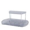 Double-layer Turntable Organizer for Refrigerator, Clear Rectangular Fridge Organizer Storage for Cabinet, Table, Pantry, Kitchen, Countertop