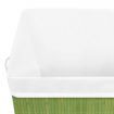 Bamboo Laundry Basket with Single Section Green 83 L