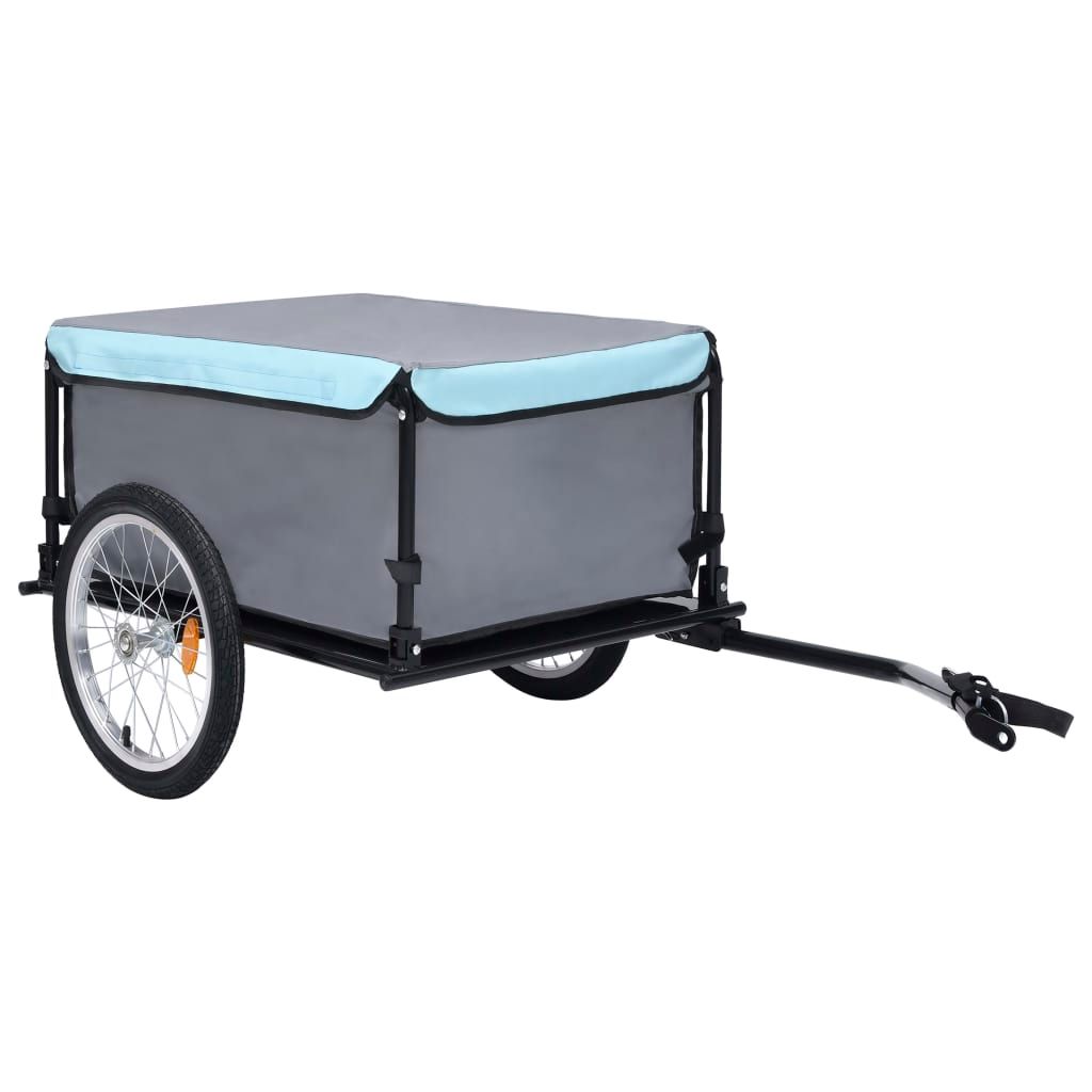 Bike Cargo Trailer Black and Blue 65 kg