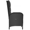 Outdoor Chairs 2 pcs Poly Rattan Black