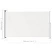 Patio Retractable Side Awning 180x300cm Cream