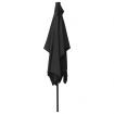 Parasol with LEDs and Steel Pole Black 2x3 m
