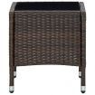 Garden Table Brown 40x40x45 cm Poly Rattan