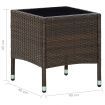 Garden Table Brown 40x40x45 cm Poly Rattan