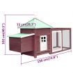 Chicken Coop with Nest Box Mocha 190x72x102 cm Solid Firwood