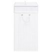 Bamboo Laundry Basket with 2 Sections White 100 L