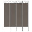 4-Panel Room Divider Anthracite 160x220 cm Fabric