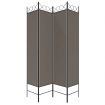 4-Panel Room Divider Anthracite 160x220 cm Fabric