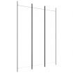 3-Panel Room Divider White 150x200 cm Fabric