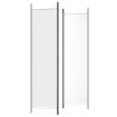 3-Panel Room Divider White 150x200 cm Fabric